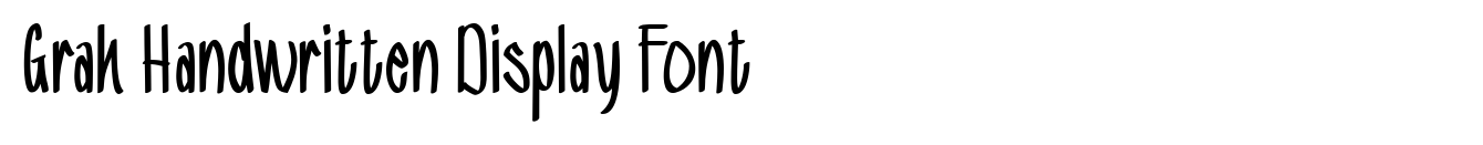 Grah Handwritten Display Font image